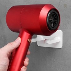 벽부착 헤어드라이기 보관함 욕실 정리용품 접착식 무선 고데기 수납 공간활용, 1개, 블랙