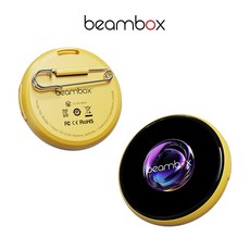 [국내 배송] beambox Niji e-배지 1.53inch 45mm 고화질 다이나믹 디지털 액자 블루투스 전자 badge JPG/PNG/GIF동영상 지원 -1년 AS, 옐로우 옐로우