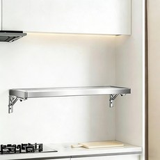 접이식 선반 벽걸이형 선반 스테인리스 접이식 벽걸이 선반 공간 절약형 강한 하중 지지력 접이식 벽걸이 선반, 1단, 은