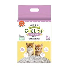 瑪西森林 稻殼木薯貓砂，高效凝結，低粉塵，可沖馬桶，2.5kg 無香, 2.5kg, 1個