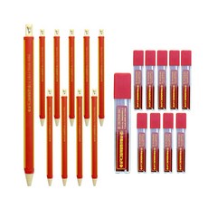 도아브 삼각 그립 채점펜 10개+리필심 10개 2.0mm 부드럽게 잘써지는 샤프식 채점색연필, 1세트, 20개