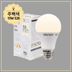 비츠온 벌브 LED W 10W A60 KS, 주백색, 1개