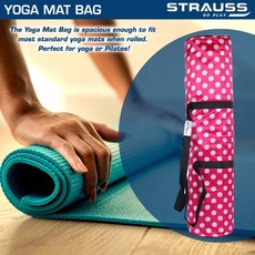 Strauss Yoga Mat Bag-Polka Dots Pink (Full Zip), 1개