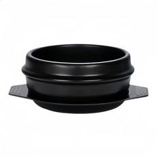 韓國石鍋拌飯專用石鍋，19cm口徑，8cm高度，約1500ml容量, 1個, 870ml石锅底部无条纹带托盘, 15cm