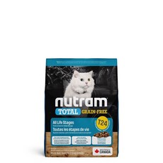 Nutram 紐頓 IDEAL Skin Coat & Stomach 貓飼料 1.13kg, 1個, 紐頓 T24無穀貓 鮭魚鱒魚,5.4kg