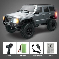 오프로드 몬스터 4WD 산악 RC카 원격 4wd 대형 무선 4륜 입문용 rc카 선물, 1 그레이