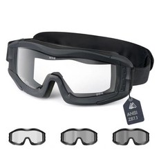고글 스포츠보안경 자외선차단 Vozapow 전문 슈팅 안티 안개 ANSI Z87.1 안전 Airsoft 전술 안경 오토바이 등산 선글라스, 1개, 7)P1-Photochromic  Len