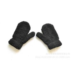 兒童鼕季防寒保暖針織手套 - 最新款 加絨加厚包仔手套