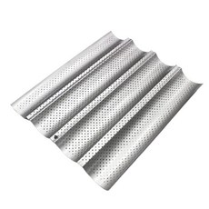 Oven Toaster Pan Carbon Steel Tray Toast Cooking with Smooth Edge Durable Gift, 01 Silver 4 slots large