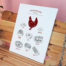 아트박스/꾸밈 tl873-캔버스액자53x45.5_정육점가이드, 4.오리