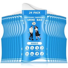 Karuzka 12/24피스 일회용 소변 주머니 3세대 900ML 여행용 비상 휴대용 가방 남성/여성용 유니 누출 방지 소변기 하이킹 교통 체증용 냄새 가방 구토 가방_16