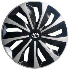 15인치 경차용 실주행 실버블랙 휠덮개 튜닝 휠커버 세트, 15 인치 1022 실버 + 블랙