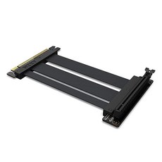 미국출고 평점4.5+ 156898 NZXT PCIe 4.0x16 라이저 케이블 - AB-RC200-B1 유연한 차폐 고속 성능 200mm 길이, 미국출고 평점4.5+ 156898 NZXT PCIe 4