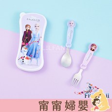 Edison 兒童學習餐具 冰雪奇緣叉匙組, 1個, 1.冰雪奇緣 - 叉匙組(Elsa)