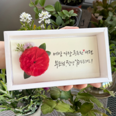 WM 어버이날 카네이션 용돈봉투 액자형 케이스 포함 캘리그라피 현금봉투, 혼합색상, 1개