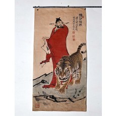 純手繪人物畫 宣紙立軸 100x50cm, 參考詳情頁