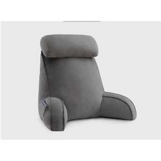 대형 패브릭 헤드보드 쿠션 침대 베개 목 지지 쿠션 장식용 베개 기숙사 학생용 심플 소파 허리 지지 베개, 2. 차콜 70x30x55cm 스탠다드