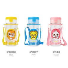 에디슨 국산 프렌즈 흘림방지 트라이탄 빨대컵, 토끼래니, 1개, 350ml