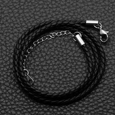 가죽 레더끈 끈 남자 패션 목걸이줄 목걸이 won+574xa