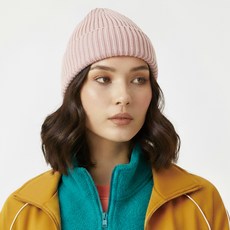 비니 모자 겨울 등산 모자 스포츠 낚시 비니, 베이비핑크