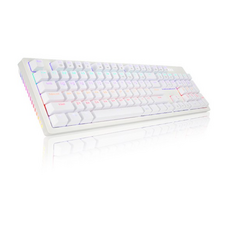 앱코 HACKER 축교환 측면 RGB 라이팅 이중사출 게이밍 기계식 유선 일반형 키보드, 화이트, K515, 적축