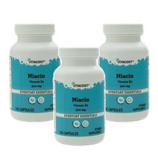 비타코스트 나이아신 비타민 B3 500mg 캡슐 100정, 3개