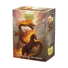 Dragon Shield | 매트 아트 슬리브 The Fallen 100 CT - 부드럽고 튼튼한 프리미엄 TCG 포켓몬 플레시 & 블러드 원피스 및 매직 더 개더링과 호환, 파이어 호스