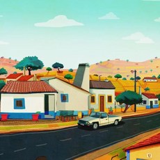 유명한 집 빈티지 포스터 도시 풍경 북유럽 캔버스 인쇄 그림 벽 예술 홈 장식 프레임, 1. 7