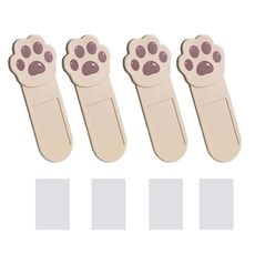 귀여운 고양이 발 변기 리프터 위생적인 홈 오피스 여행용 개봉기 4종, 커피.