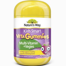 Nature's Way 然萃維 孩童綜合維他命&蔬菜補充軟糖 莓果口味, 60顆, 1罐