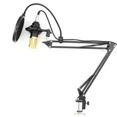 전문 방송 스튜디오 녹음 콘덴서 마이크 키트 쇼크 마운트 암 스탠드 장착, 05 Model B  Black set, 2. Model B  Black set