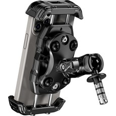 Kewig 오토바이 포크 스템 스마트폰 거치대 진동 감쇠기 포함 줄기 튜브 직경 12mm-25.4mm에 맞는 조절식 중장비 홀더 5.4-7.2인치 휴대폰 호환