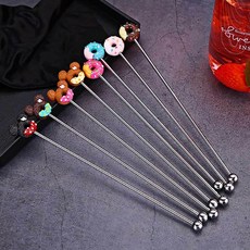 도넛 머들러 스테인리스 홈카페 도넛모양 chl+9717Kk, 4도넛머들러-땡땡옐로