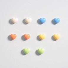 봉봉샵 오색미니하트 냉장고 현관문 인테리어 자석 마그넷, 오색미니하트 10P