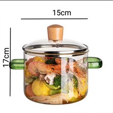 6L 투명 이중 손잡이 수프 냄비 유리 건강 조리용 전기 세라믹 호브에서 가열 가능 즉석, 투명하다, 1 2L