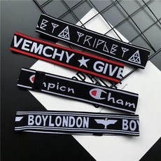 髮帶男女跑步運動健身寬頭巾頭套防滑籃球瑜伽吸汗束髮頭帶潮髮箍, 簡約四件套, 1個