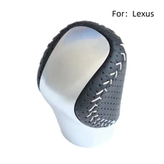 렉서스 기어 시프트 핸드볼 헤드 펀칭 가죽 스티칭 레버 자동 변속기, 06 Matte silver.white