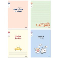 초등 3-6 좁은칸 영어노트 랜덤 10개 1세트 고학년 여아 공책 노트 연습장, 상세페이지 참조, 상세페이지 참조