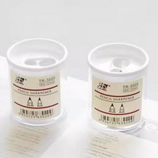 미니 심플 더블 연필깎이 미술용, 2개, 투명