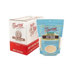 Bob's Red Mill 유기농 귀리 밀기울 532.3ml(18온스) (4팩) - GMO 프리 비건 코셔, 510g