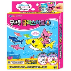 종이나라 핑크퐁 글라스아트, 흰색,빨강,분홍,노랑,파랑,검정, 1개