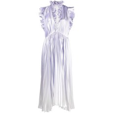 필로소피디로렌조세라피니 메탈릭 플리세 드레스