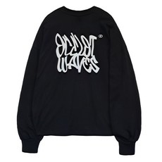 OCELOT D05 에센셜 웨이브 로고 베이직 긴팔티 블랙 278572