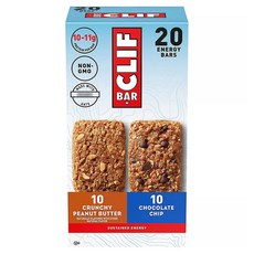 CLIF 能量棒 香脆花生醬口味 10入 + 巧克力脆片口味 10入, 1.36kg, 1個