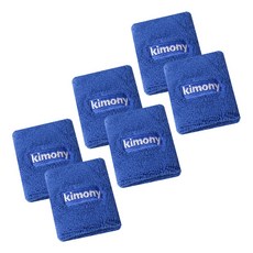 키모니 손목밴드 세트 스포츠 러닝 배드민턴 타월 땀흡수 손목아대, 블루, 6개