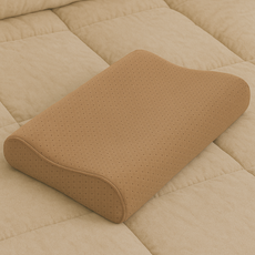 오어브랜드 워셔블 메모리폼 경추베개, 베이지, 1개