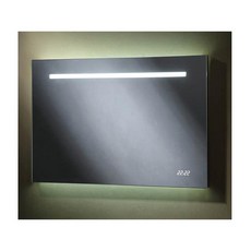 華冠牌 台灣製 眉形 LED燈衛浴鏡 90x60cm 光學觸控感應 電熱除霧 防蝕明鏡 時間顯示 浴室鏡, 223, N/A