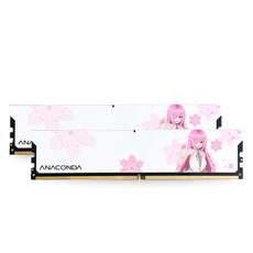 ANACOMDA 巨蟒 KingSnake DDR5 5600/6000/6400/7200 16GBx2 電競超頻桌機記憶體, 1個, 6000MHz, 粉ANA 32GB(16GBx2)CL38 1.35V