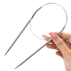 스텐 줄바늘 마이크로니팅바늘 뜨개질 대바늘, 1개