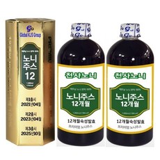 천사노니 12개월 숙성 발효 원액100% 2병(1박스), 1박스, 2L